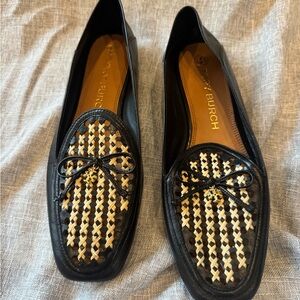 Tory Burch Black and Cream Women's Flats